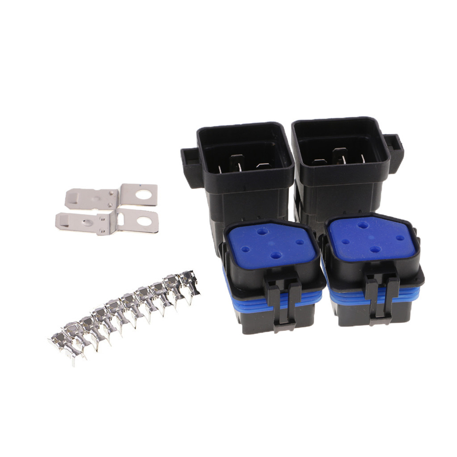 4 Pieces Relays 4 Pieces Relay Holders with terminals 12V 40A