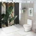 thumbnail image 7 of Orinice  Abstract Tropical Shower Curtain Plant Palm Leaf Botanical Shower Curtains Waterproof Polyester Fabric Shower Curtain Set with 12 Hooks Bathroom Decor,  36x72, 7 of 7