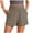 Khaki, variant on Simua Comfy Ribbed Sweat Shorts for Women Solid Color High Waist Lounge Athletic Shorts with Pockets