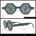 thumbnail image 3 of Hipster Round Circle Lens Octagon Plastic Hustler Sunglasses Black - Beige, 3 of 8