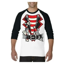 Mens Raglan Sleeve Baseball T-Shirts - Pirate Costume