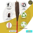 thumbnail image 3 of Hari Ram Gulab Rai Clean, Sweep Floor Broom | With Natural Soft - No Dust Grass Jhadu | Pack Of 3 - Plastic Handle With Raver Grass Jadoo | Multiple Use For Home, Pantry & Office Cleaning, 3 of 5