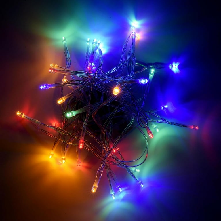 Battery Operated String Lights 13ft 40LED Multicolor String Lights Clear Wire Twinkle Fairy String Lights for Wedding Party Festival Indoor Outdoor