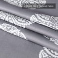 thumbnail image 5 of Shower Curtains, Decorative Medallion Damask Print 200GSM Fabric Shower Curtains with Reinforced Buttonholes for Bathroom, Grey,72"x84", 5 of 7