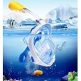 thumbnail image 2 of (Blue-S-M)Snorkel Mask Anti Fog Full Face Swimming Diving Scuba Goggle Anti Leak Protector, 2 of 5