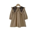 thumbnail image 2 of LYHaoo Elegant Girls Party Dress With Floral Lace Sleeves For And Celebrations Featuring Soft Skirt And Comfortable Design Ideal For Parties Pageants，Cute Girls Dresses Sizes 3-4 Years Brown, 2 of 5