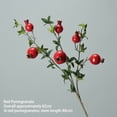 thumbnail image 2 of Chendee 1Pcs Fake Flowers Simulation Persimmon Pomegranate Autumn Fruit Branch Decor,Red Pomegranate, 2 of 9