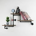 thumbnail image 4 of ATT Hardware Industrial Black Pipe Floating Shelves Rustic Vintage Ladder Display Rack Floating Rack, 4 of 5