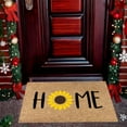 thumbnail image 1 of Absorbent Non-Slip Entry Door Mat, Decorative Polyester Bathroom and Kitchen Rugs with Antiskid Backing, Ideal for Living Room and Foyer, 40x60 cm, Brown, 1 of 6