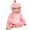 Pink, variant on Tiijoy Baby Dinosaur Jumpsuit Flannel Warm Hooded Onesie Union Suit Pajama, Sizes 18-24M