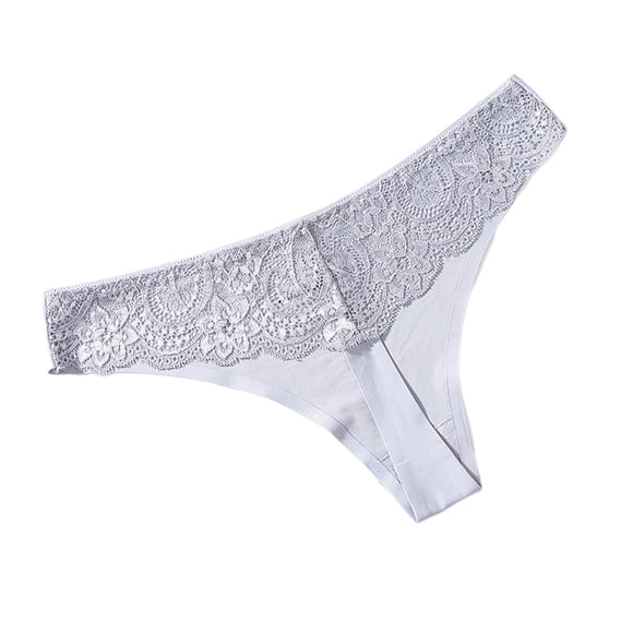 Qarigey Bragas de tiro bajo Tanga Tanga Braguitas sin costuras Diseño de encaje Mano de obra fina Ropa de dormir hueca Light XL Type3 NO3