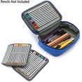 thumbnail image 2 of High Capacity Zipper Pens Pencil Case- Multi-Functional Stationery Pencil Pouch 72 Slots Colored Pencil Case Portable Pencil Bags With 2 Removable Sleeves(Pink), 2 of 7