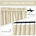 thumbnail image 3 of Beige Curtains 105 inches Long Elegant Velvet Thermal Curtains for Bedroom, Light Reducing Privacy Protect Window Panels for Living Dining Room, W52 x L105, 2 Panels, 3 of 9