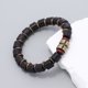 thumbnail image 3 of Xiao Hua Pulsera elástica de cuentas de madera para hombre y mujer, color negro, 3 of 5