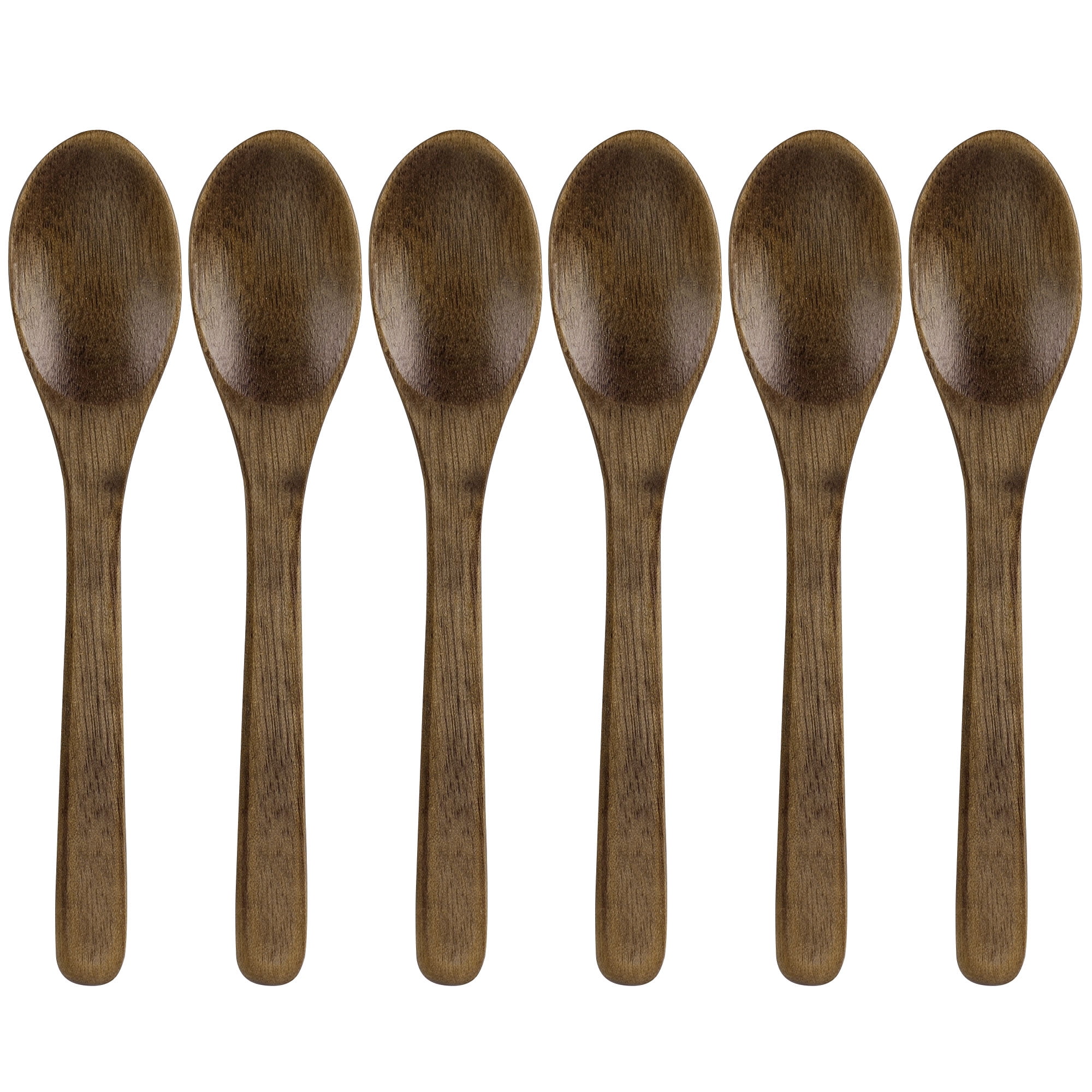 6pcs Wood Spoons Soup Eco Friendly Japanese Tableware Natural for sale online 