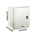 thumbnail image 3 of VEVOR Fiberglass Nema 3X Electronic Equipment Enclosure Box Ip65 Weatherproof Wall-Mounted 11.8 x 9.8 x 5.5", 3 of 10