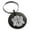 Black, variant on Stainless Steel Letter X Initial 3D Cube Box Monogram Engraved Small Medallion Circle Charm Keychain Keyring