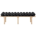 thumbnail image 4 of Meridian Furniture Landon Black Vegan Leather Bench, 4 of 17