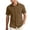 a-218Brown59, variant on Mens Solid Color Spread Collar Short Sleeve Button Down Shirt With Bust Pocket Relaxed Fit For Fathers Day Gift Summer Casual Wear Office Work Everyday Outings Classic Top