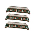 thumbnail image 3 of Mantel navideño,Mantel Navideño para Mesas Rectangulares,Mantel desechable impermeable para comedor,Mantel de cocina para banquetes y fiestas estilo bohemio 3 piezas de copos de nieve, 3 of 8
