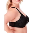 thumbnail image 2 of Women's Bali 3562 Satin Tracings Minimizer Underwire Bra (Black 40D), 2 of 6