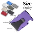 thumbnail image 6 of Notus Metal Wallet for Men Aluminum Credit Card Holde Minimalist Slim Wallet RFID Blocking Card Holder Money Clip Smart Wallet Purple, 6 of 7