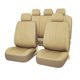 thumbnail image 5 of Luzkey Fundas de asiento de coche de piel sintética, lavables, fundas para asientos delanteros y traseros, protector impermeable clásico para vehículos, SUV, accesorios para coche, color negro, 5 of 6
