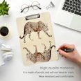 thumbnail image 5 of FMSHPON Art Leopard Yellow Clipboard Hardboard Wood Nursing Clip Board and Pull for Standard A4 Letter 13x9 inches, 5 of 7