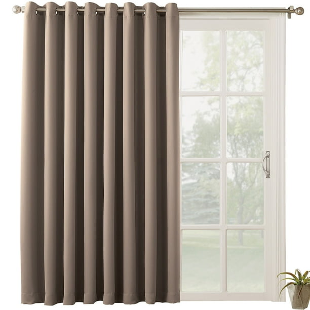 Energy Saving Blackout Patio Door Curtain Panel 99 Light Blocking 84 X 100 Inches Com Energy Saving Blackout Patio Door, Patio Door Curtain Panel 100 X 84