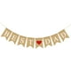 thumbnail image 1 of KAKOWELY Banderines con letras "MEJOR PAPÁ", banderines de arpillera con corazón rojo, banderines decorativos de lino con cola de golondrina, suministros para fiestas, 1 of 4