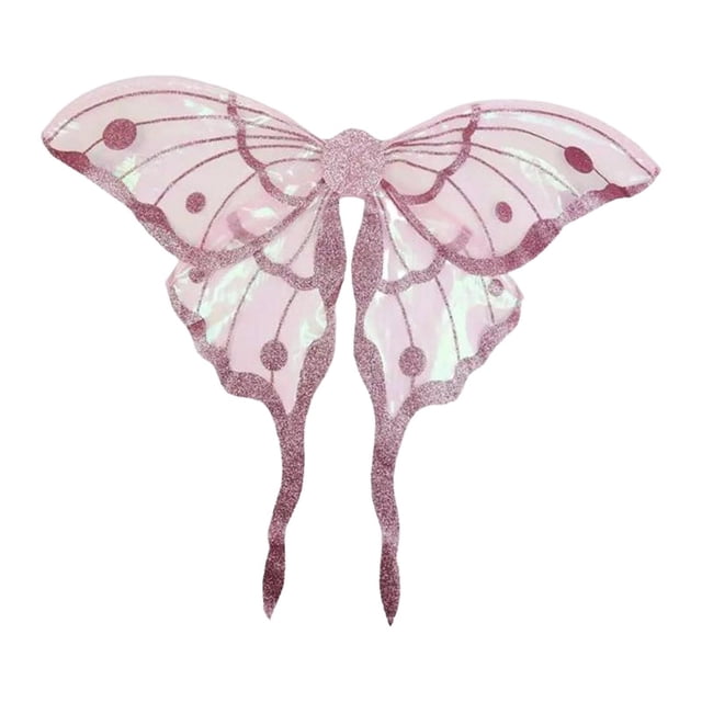 Disfraz de princesa con alas de hada para fiestas de cosplay, accesorio de mariposa ángel para carnaval Rosa