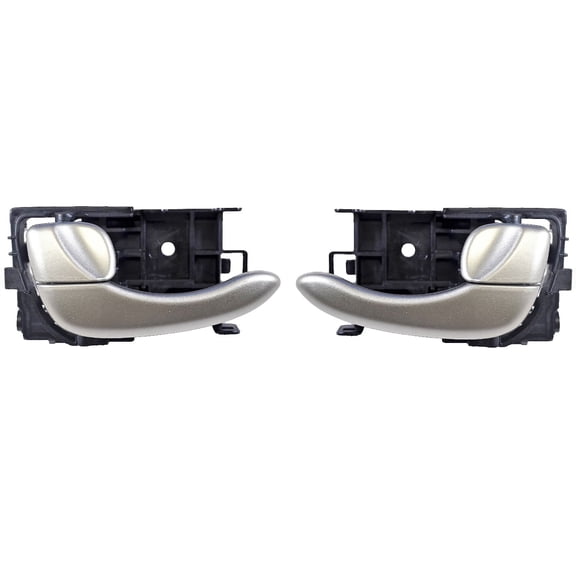 PT Auto Warehouse NI-2567S-DP - Inner Interior Inside Door Handle, Silver - Left/Right Pair Fits select: 2002-2003 NISSAN MAXIMA, 2002-2004 INFINITI I35
