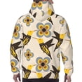 thumbnail image 7 of Sigee Yellow Flowers Hummingbird for Men's Pullover Hoodie Sweatshirts Adult Casual Long Sleeve Sweatshirts ,Sizes S-4XL-Medium, 7 of 7