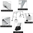 thumbnail image 4 of 40" Aluminum Folding Work Platform/Step Stool with Telescoping Legs 22" - 27.5" Height Adjustable - 225 lbs, Non-Slip, Portable Ladder Bench for Washing, Painting, 4 of 7