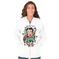 thumbnail image 3 of Betty Boop Bold Eagle Rose Tattoo Women Plus Size Zipper Hoodie Brisco Brands 3X, 3 of 5