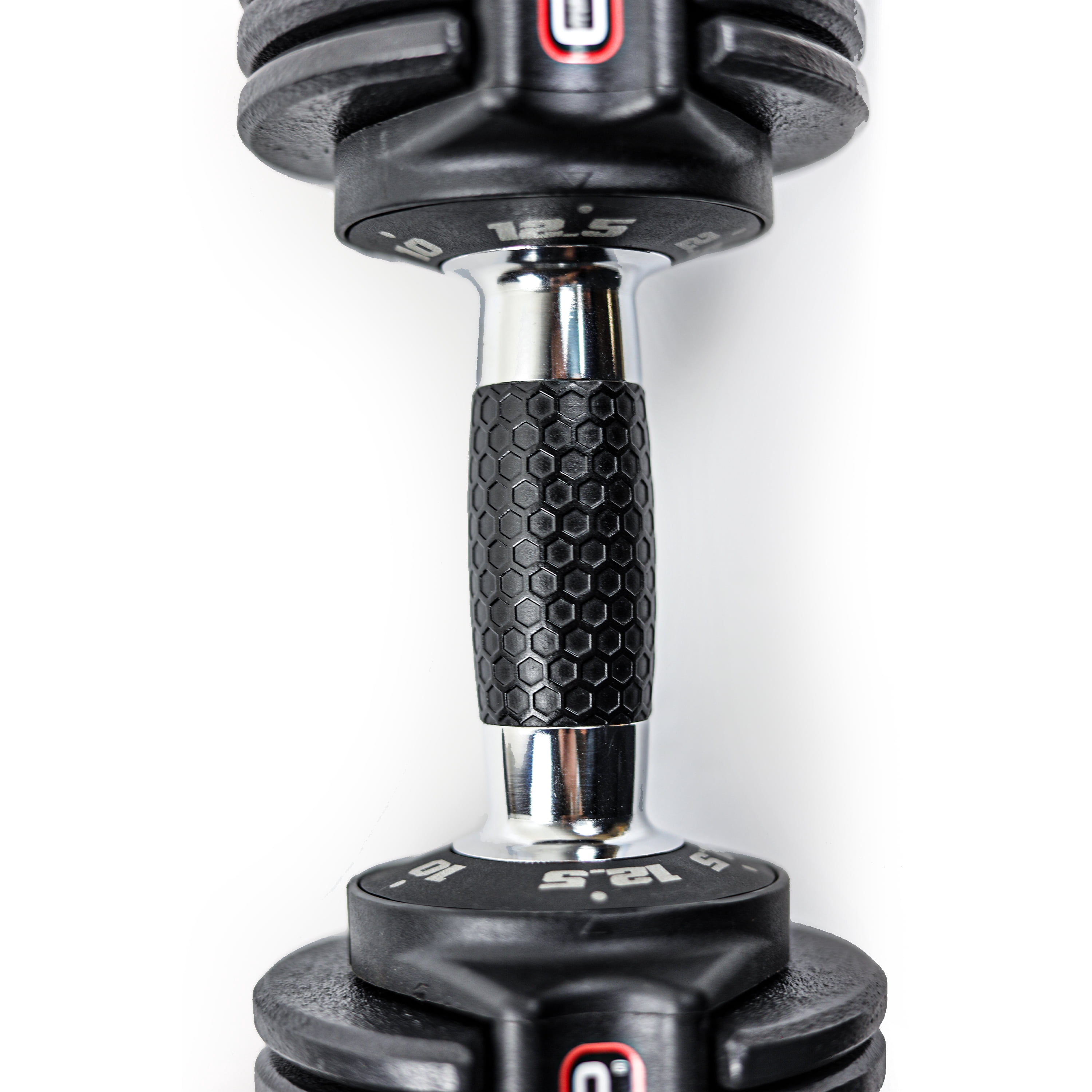 CAP Barbell ADJUSTABELL Adjustable Dumbbell Set, Premium Quick Select Adjustable Weights for Strength Training, 12.5 lb, Pair - Chrome and Black Handle