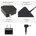 thumbnail image 3 of 45W Laptop Charger Adapter for Asus UX305L UX330 UX330U UX360 UX360C Q504U Q504UA Q302 Q302L Q302LA Q302U S200E S510 X201E X202E X540S X541N X541NA X553M E402 E403 F553 F556 Notebook Power Supply Cord, 3 of 7