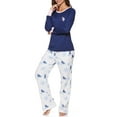 thumbnail image 5 of U.S. Polo Assn. Women's & Women's Plus Long Sleeve Top and Plush Pant Pajama Sleep Set, 2-Piece, Sizes S-3XL, 5 of 5