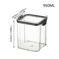 thumbnail image 3 of Storage Jar | Popular Airtight Food Storage Containers Set - Clear Bpa-Free Plastic Kitchen Pantry Organization Canisters with Lids for Flour, Sugar, Rice, Pasta & Coffee (950Ml), 3 of 3