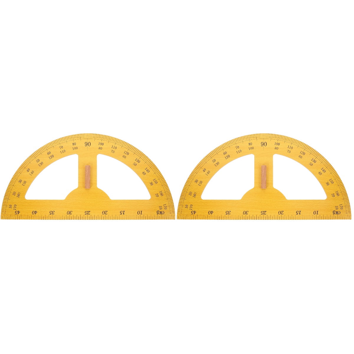 Worgeous 2pcs Giant Protractor Semi-circle Angle Protractor Measuring Tool 180 Degree Protractor