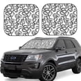thumbnail image 2 of Picia Hand Drawn Snake 2 Piece Car Windshield Sun Shade Foldable | Foldable Sun Shield for Front Window Blocks UV Rays and Keeps Your Vehicle Cool-Medium, 2 of 7