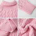 thumbnail image 5 of KAUOD Girls Turtleneck Sweater Ribbed Crochet Long Sleeve Lined Pullover Sweater Kids Plain Soft Fall Warm Sweatshirts, 5 of 7