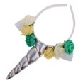 thumbnail image 4 of Cintas para Cabeza Hairband Cosplay con Cuerno de Flores Oreja para Despedida de Soltera de Halloween Carnaval plata, 4 of 7