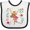 White and Black, variant on Inktastic Woodland Moose Spring Flowers Girls Baby Bib