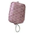 thumbnail image 2 of Cosmetic Bag Pearl Pendant Exquisite Surface Large Capacity Portable Makeup Bag for Travel Vacation Holiday Embossed Heart, 2 of 6