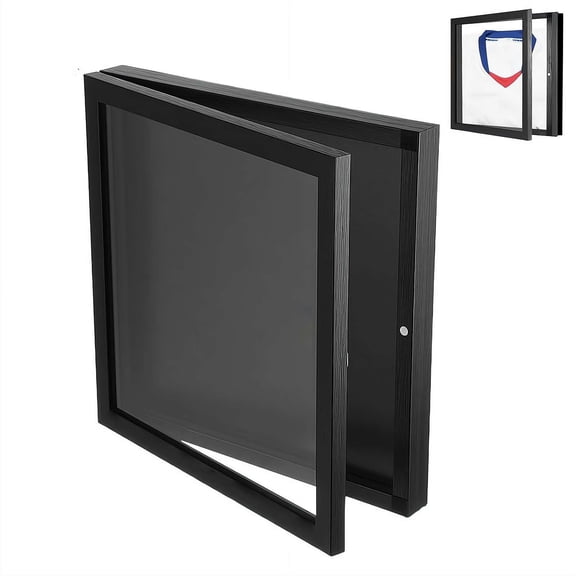 T Shirt Display Frame, 13" x 13" Wooden Frame Display Case with Protection Acrylic for Sport Shirts, Jerseys, Memorabilia