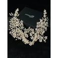 thumbnail image 3 of ISADORA - "RIGHT" INTRICATE CRYSTAL BERRIES AND LEAVES HAIR PIECE IN SILVER, 3 of 4