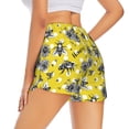 thumbnail image 3 of Bixox Women's Honeybee pattern 2 in 1 Running Shorts - Lightweight Athletic Workout Gym Yoga Shorts Liner with Pockets -, 3 of 7