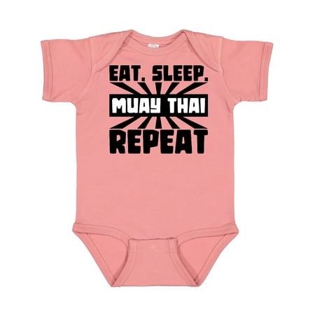 

Inktastic Eat Sleep Muay Thai Repeat Gift Baby Boy or Baby Girl Bodysuit
