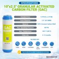 thumbnail image 2 of Max Water  10 x 2.5 GAC UDF Carbon Filter for Reverse Osmosis & Whole House Systems, 2 of 6